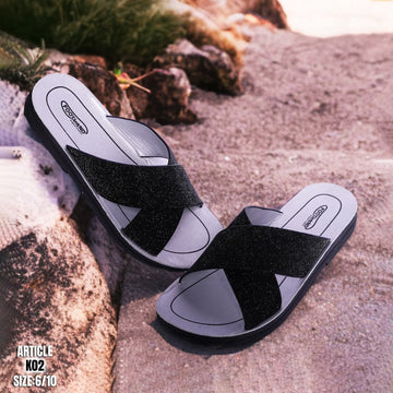 Stylish pu slippers for females (k2)