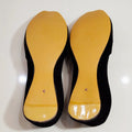 All black embroided velvet khussa for girls - Thousand Slippers