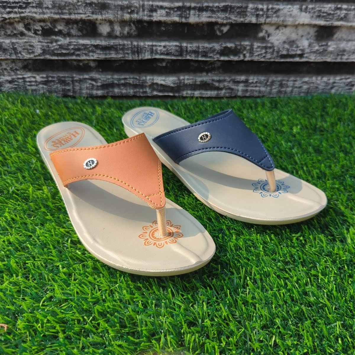 Soft easy flip flops for ladies (hawks) - Thousand Slippers