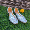 Silver khussa for girls - Thousand Slippers