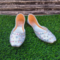 Silver khussa for girls - Thousand Slippers