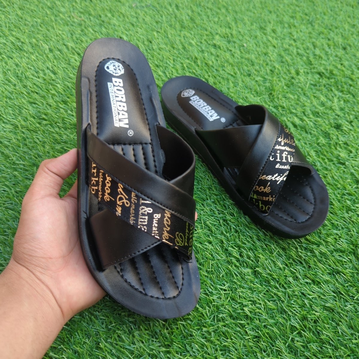 Medicated Calligraphy Slippers (t87) - Thousand Slippers