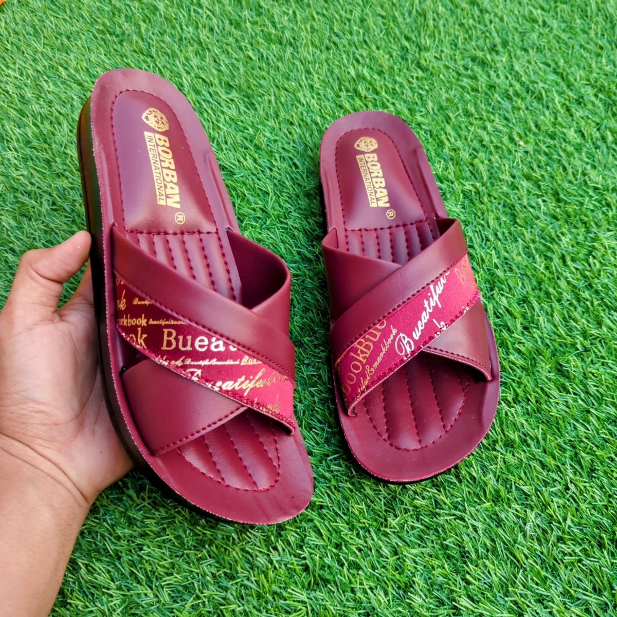 Medicated Calligraphy Slippers (t87) - Thousand Slippers