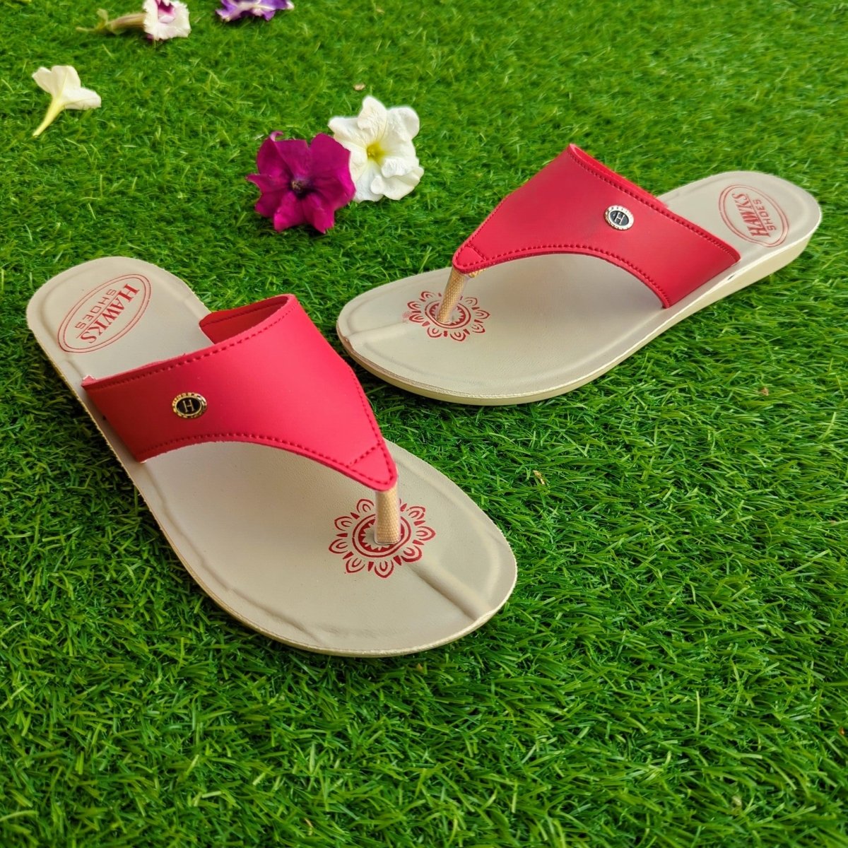 Soft easy flip flops for ladies (hawks) - Thousand Slippers