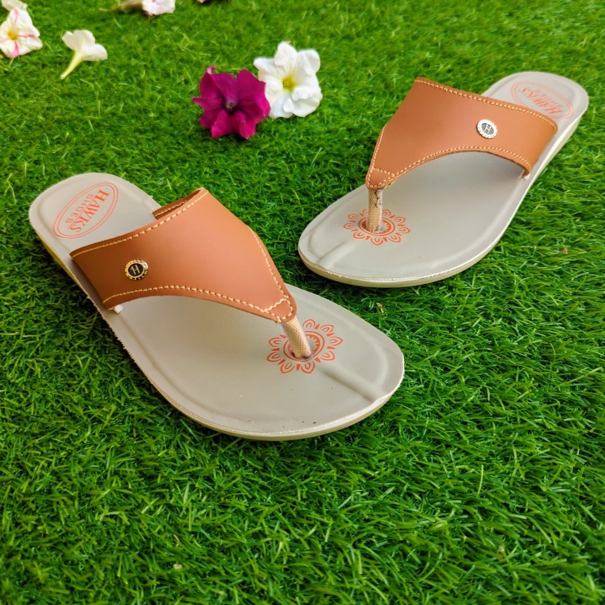 Soft easy flip flops for ladies (hawks) - Thousand Slippers
