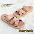 Comfortable Cross Straps Fancy Slipper for Females (s2) - Thousand Slippers