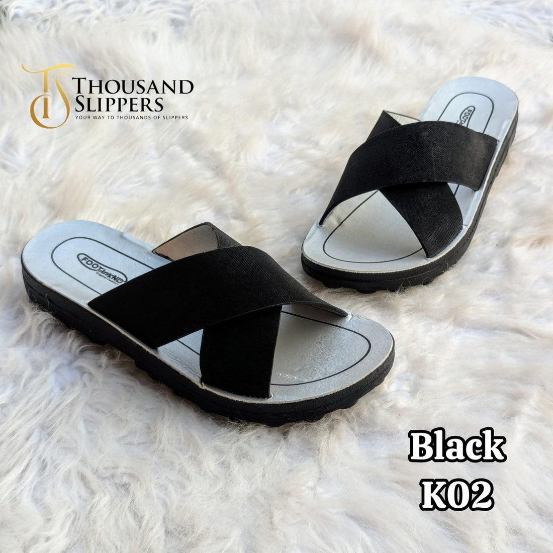 Stylish pu slippers for females (k2) - Thousand Slippers