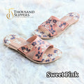 Floral charm slippers (Posh) - Thousand Slippers