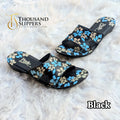 Floral charm slippers (Posh) - Thousand Slippers