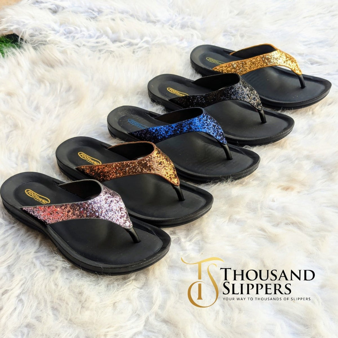 Glimmer medicated flipflops (t06) - Thousand Slippers
