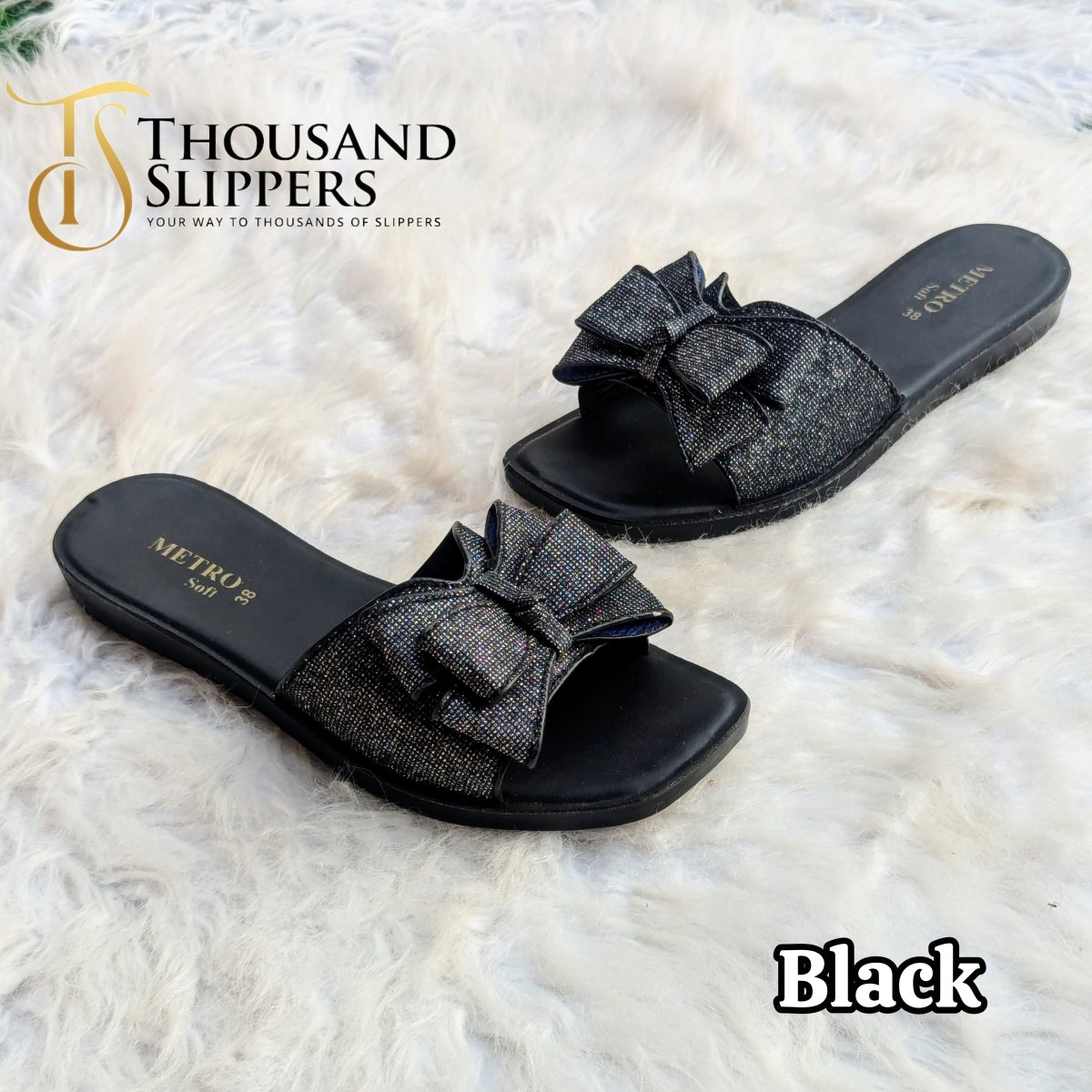 Flat bow style slippers (Limited Edition) - Thousand Slippers