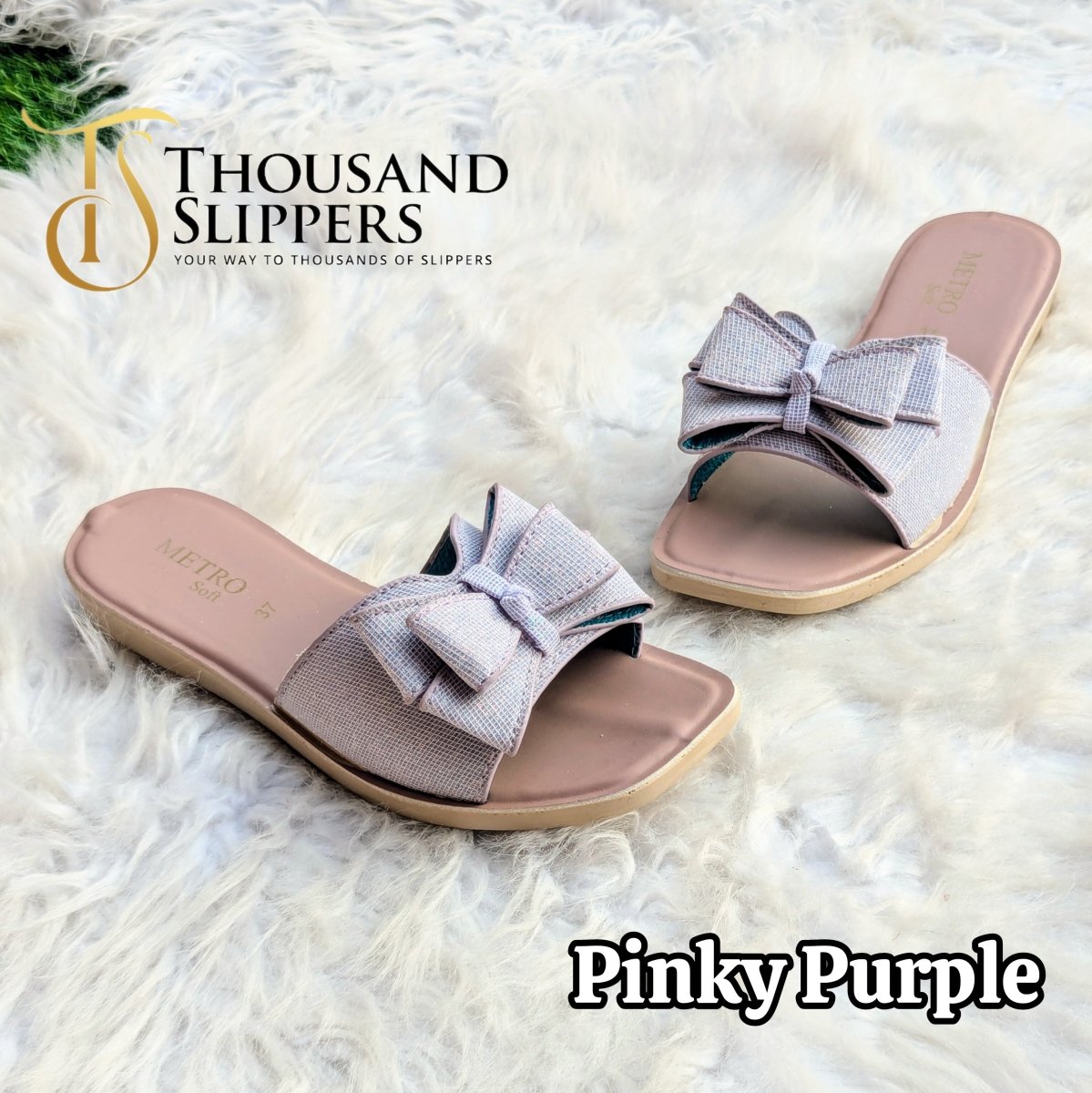 Flat bow style slippers (Limited Edition) - Thousand Slippers