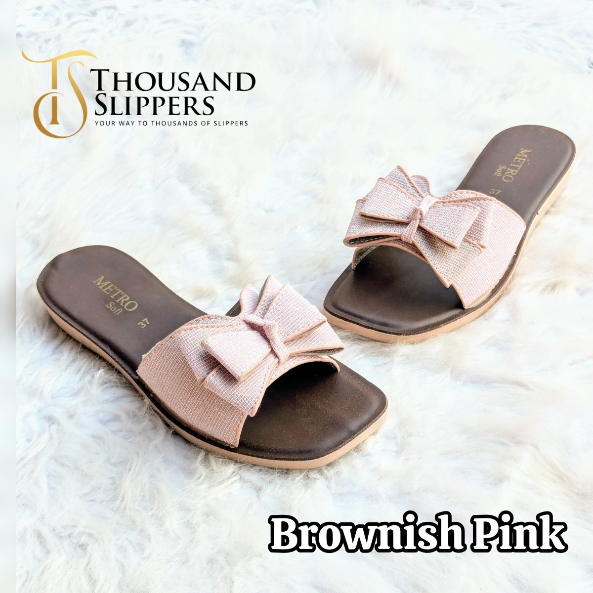 Flat bow style slippers (Limited Edition) - Thousand Slippers