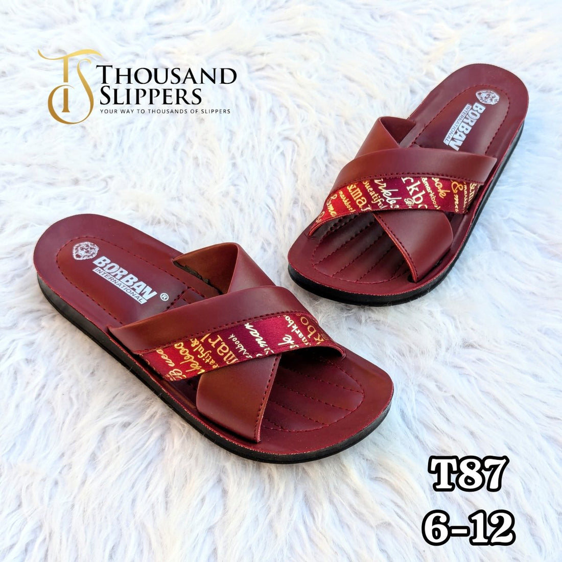 Medicated Calligraphy Slippers (t87) - Thousand Slippers