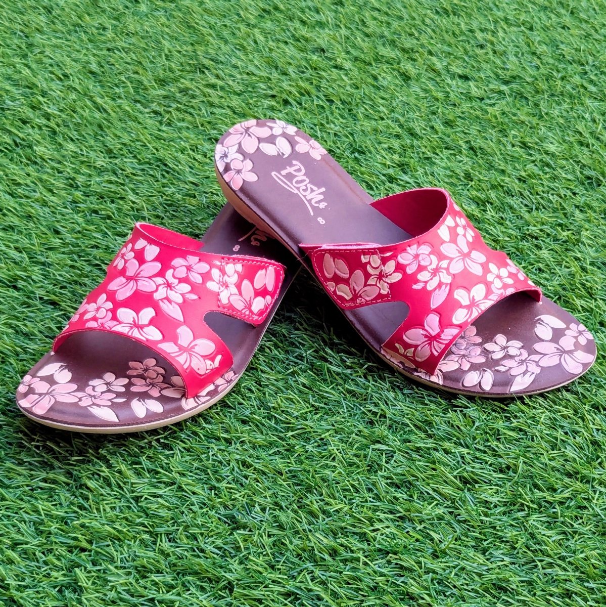 Floral charm slippers (Posh) - Thousand Slippers