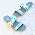 Dotted bows slides (Posh) - Thousand Slippers