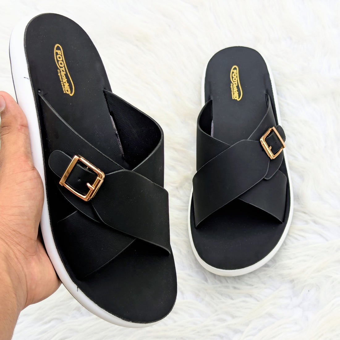 Cross buckle medicated slides (G1)