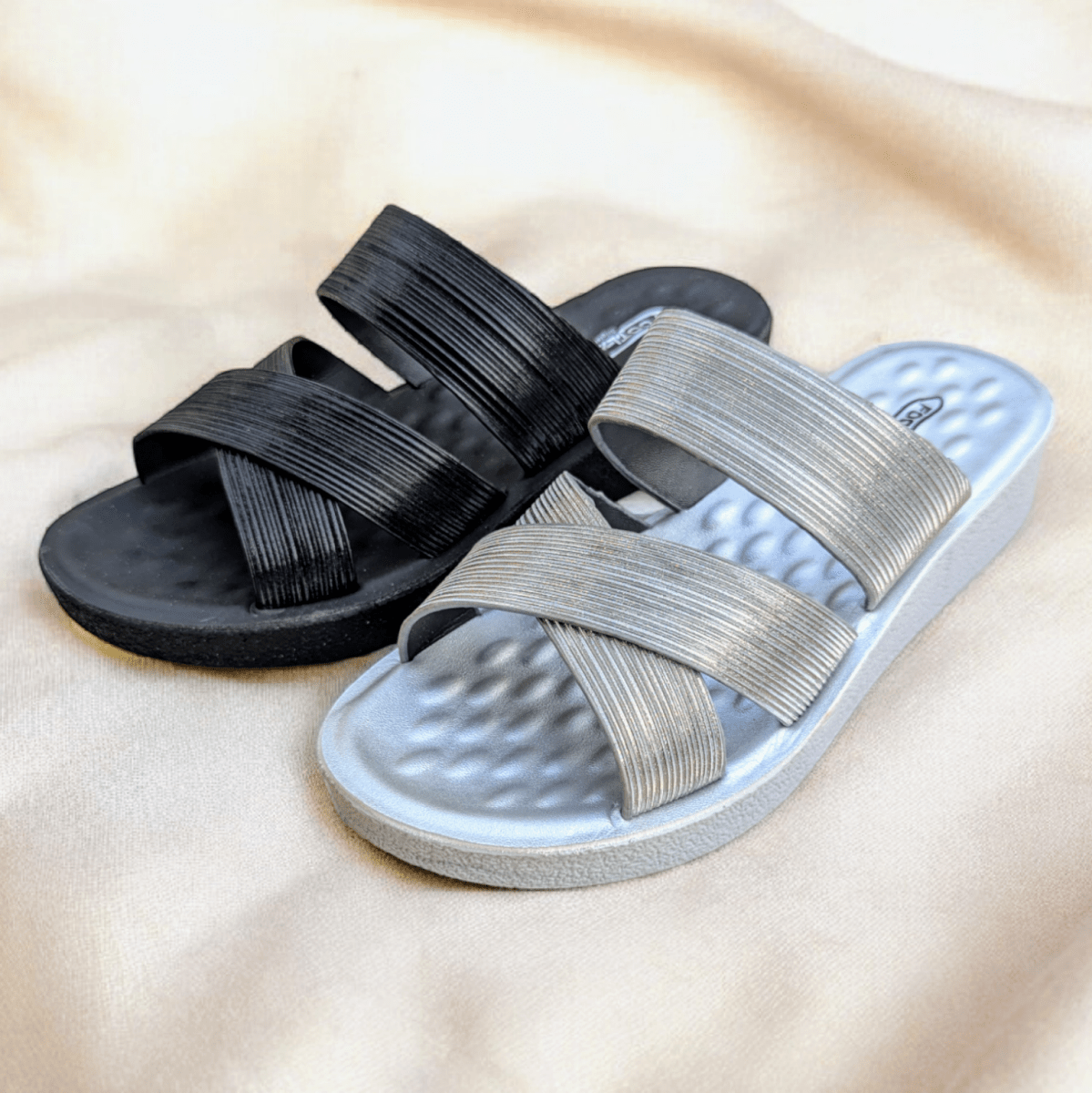 Comfortable Cross Straps Fancy Slipper for Females (s2) - Thousand Slippers