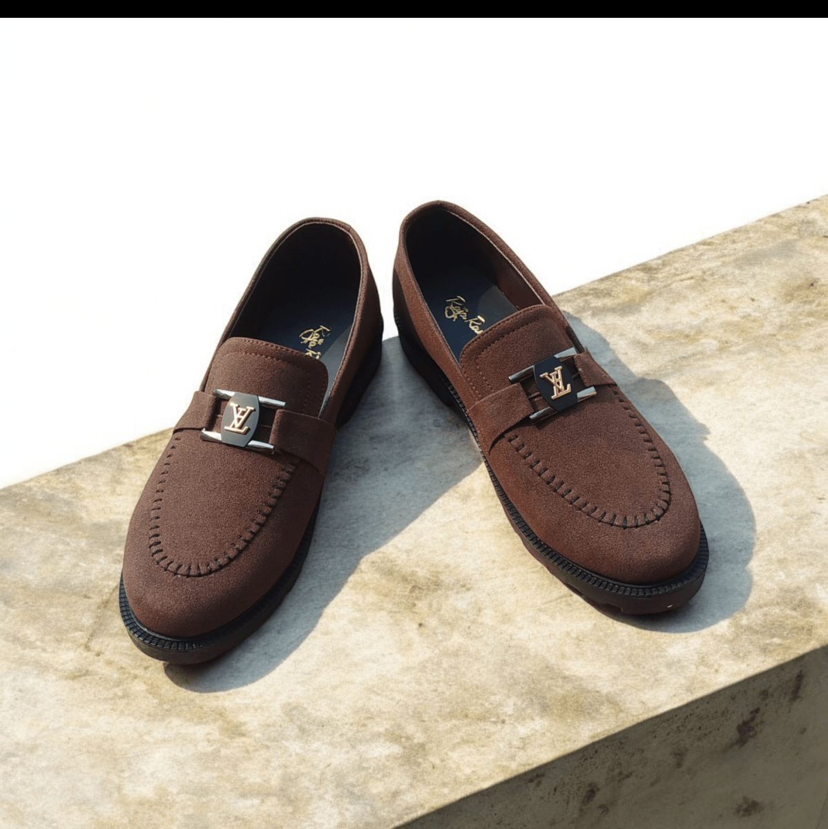Brown loafer moza shoes for men - Thousand Slippers