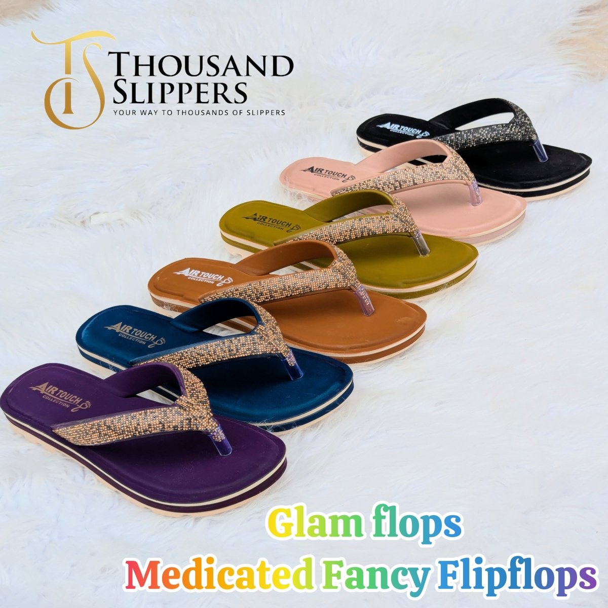 Medicated Glamflops for females - Thousand Slippers