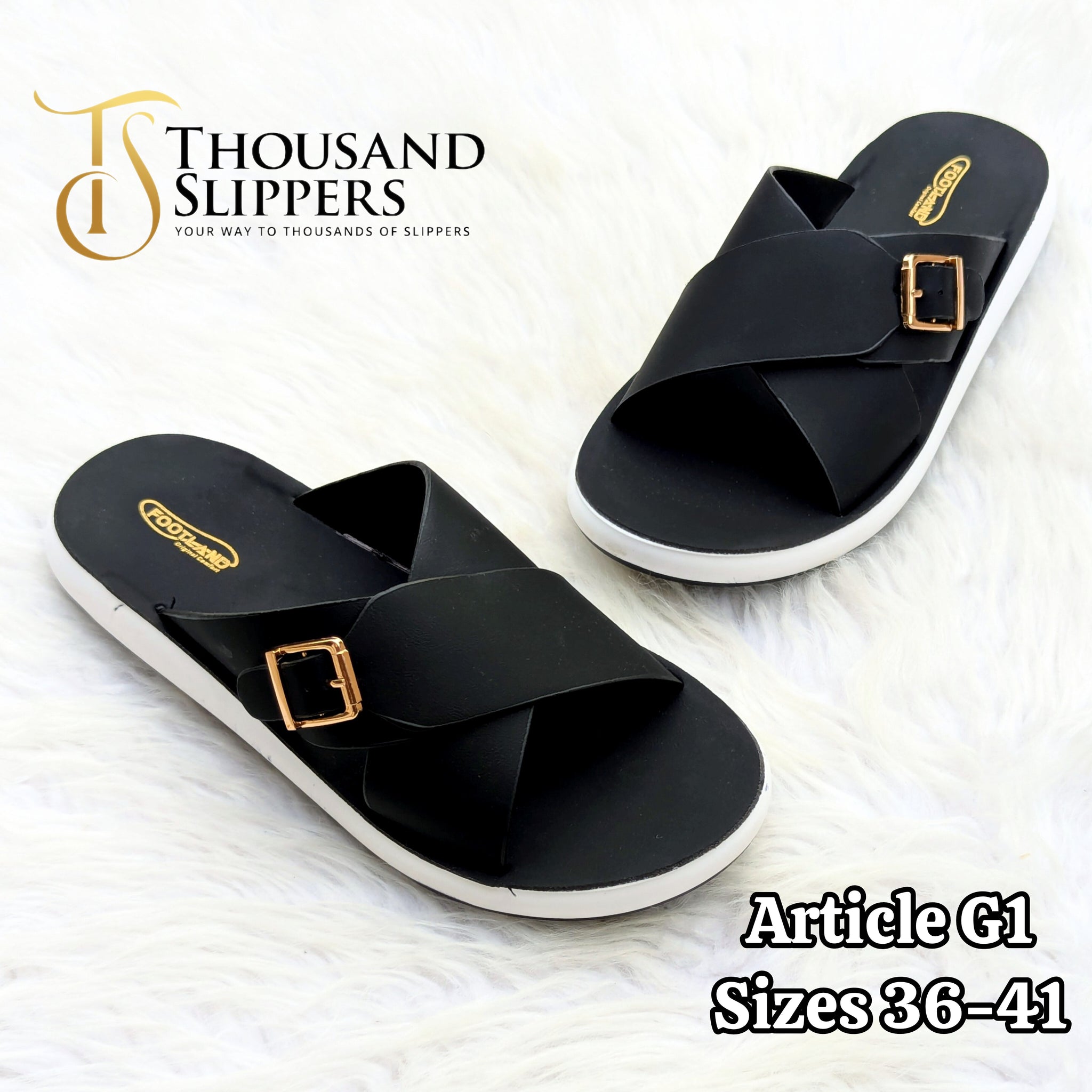 Cross buckle medicated slides (G1)