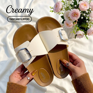 Creamy Soft Step Medicated Slippers for Females (Evr-60)