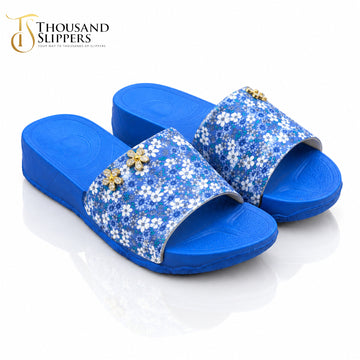 Floral Wedge Slippers for Kids