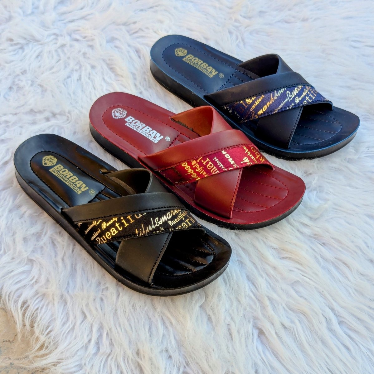 Medicated Calligraphy Slippers (t87) - Thousand Slippers