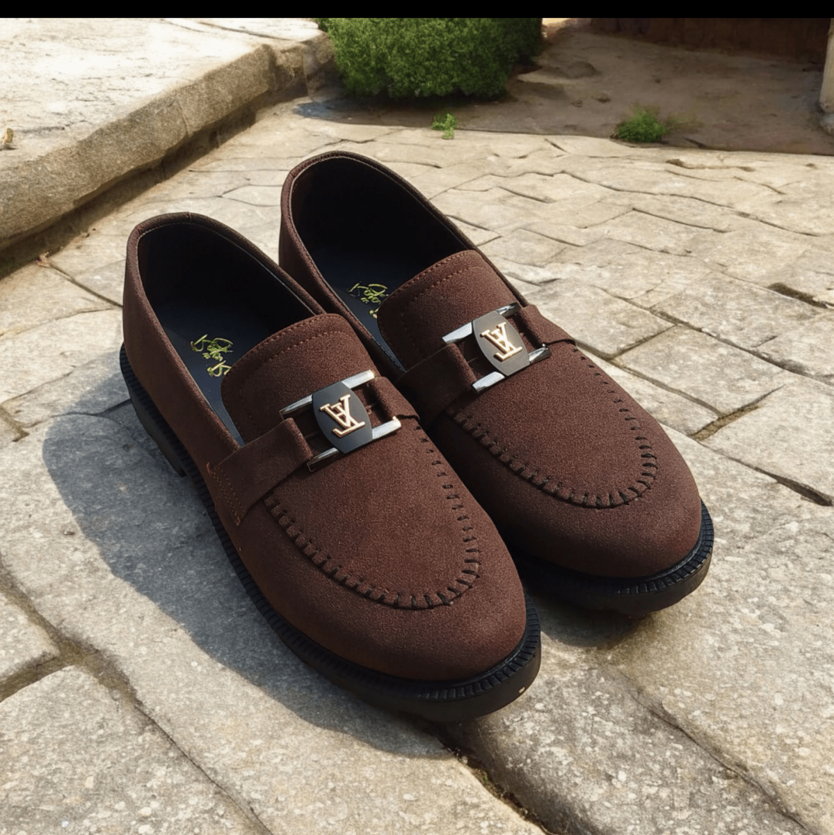 Brown loafer moza shoes for men - Thousand Slippers