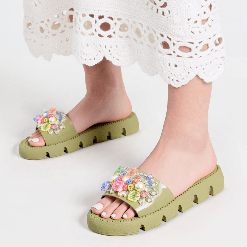 Crystal Pearl Slippers - Thousand Slippers